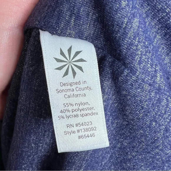 Athleta Blue Tulip Ruched Long Sleeve Dress Size Small - Picture 9 of 9